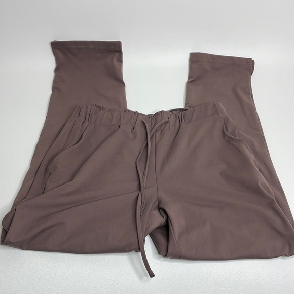 Joie Mauve Drawstring Waistband Ankle Slit Casual Pants Medium - Picture 2 of 13